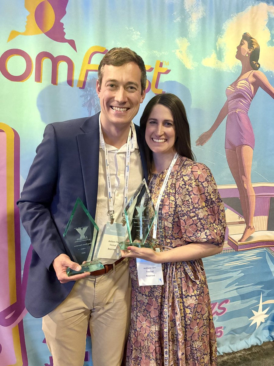 Mattpirrall's tweet photo. My short documentary, The Bird and The Bee, took home both the “Best Comedy” and “Audience Choice” awards at @AnthemFilmFest at Freedom Fest this year!  

Thank you @JoelWBerry for coming out to represent @TheBabylonBee and support the film! 

Watch it right here on X! https://t.co/YRy3t5JhC8