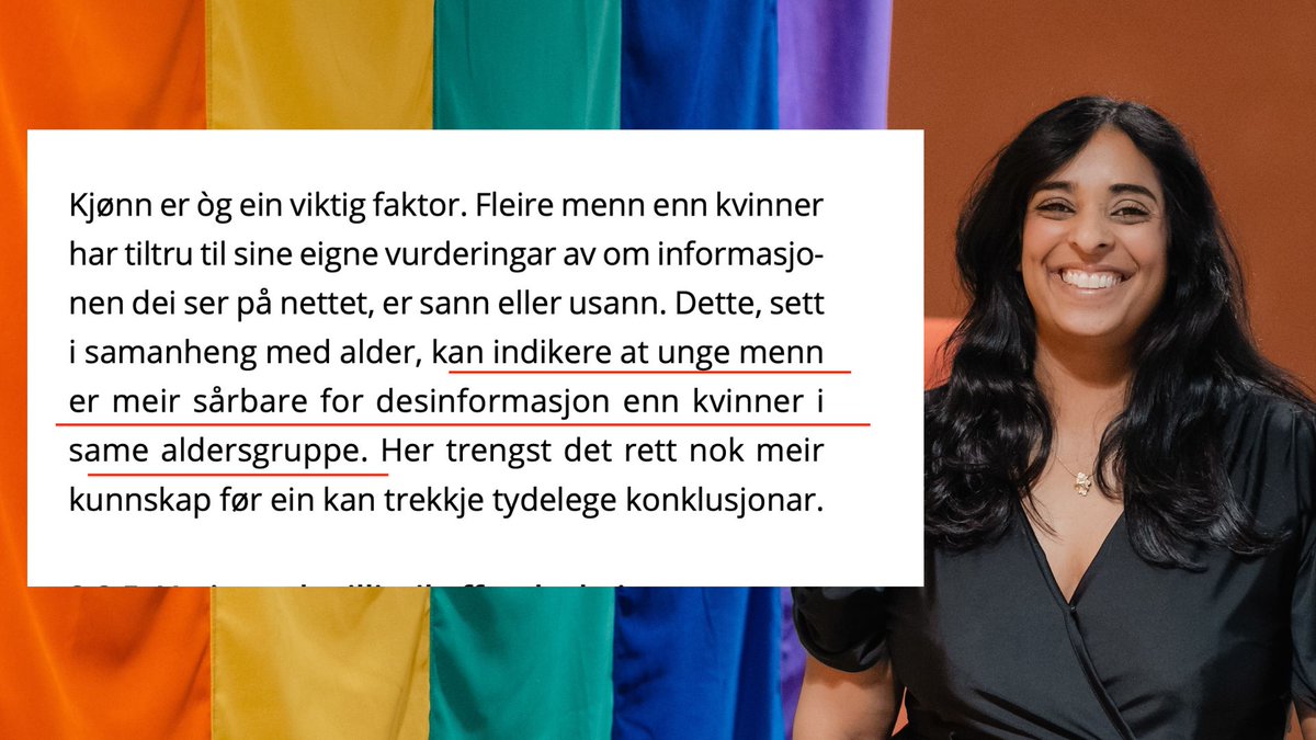 Ironisk nok er dette desinformasjon, ifølge de fleste studier.

"Women are slightly more likely to share fake news articles on social media, particularly those related to health and lifestyle."
Guess et al. (2019), "Less than you think: Prevalence and predictors of fake news