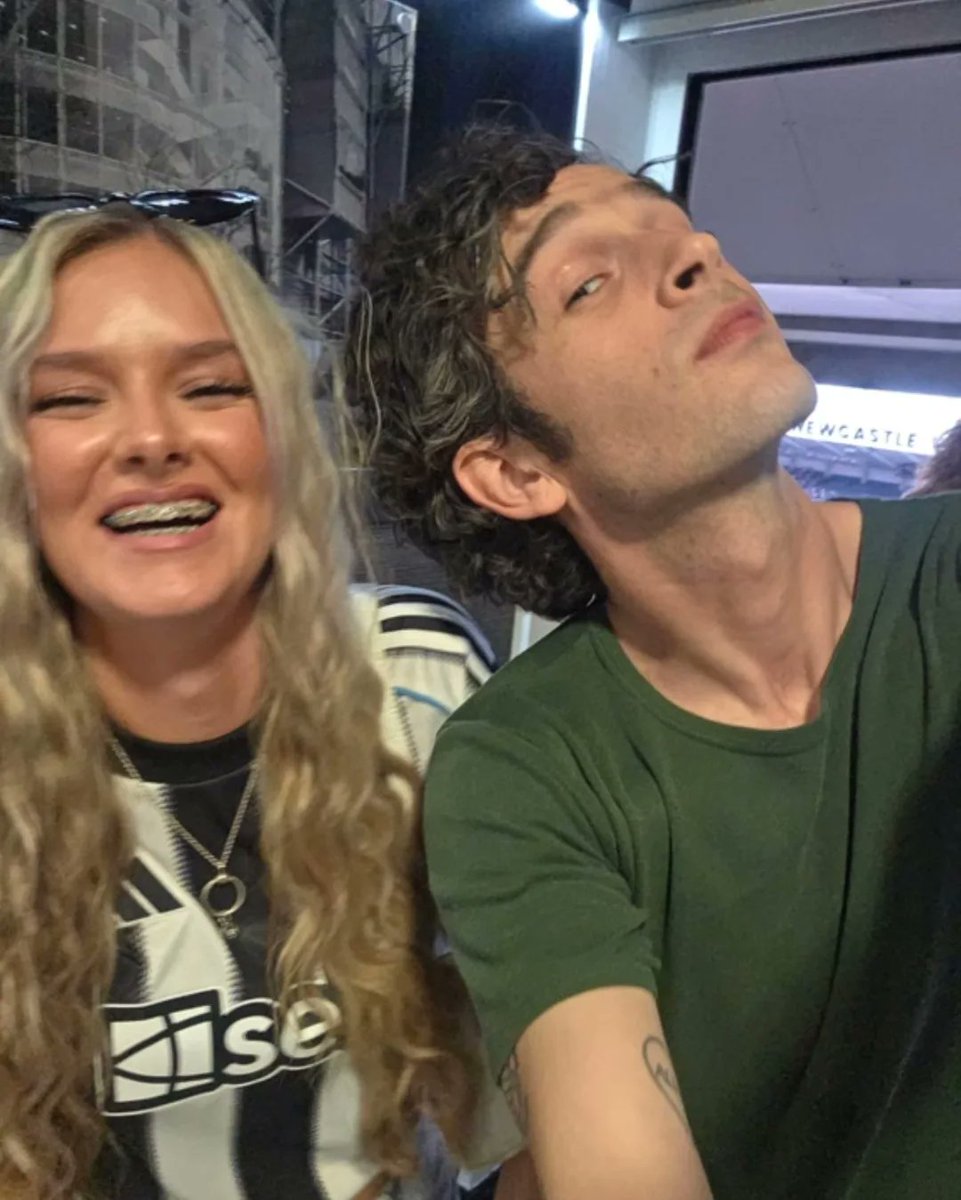 robbersingerman's tweet photo. 15.06.25 // Matty with fans at SJP Newcastle at a Sam Fender concert // © credits to owner (can't find credits) https://t.co/sKDqezFXYP