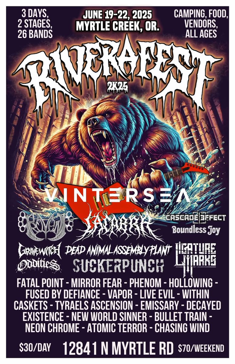 playing this fest in Southern Oregon next weekend (we play on 6/20)