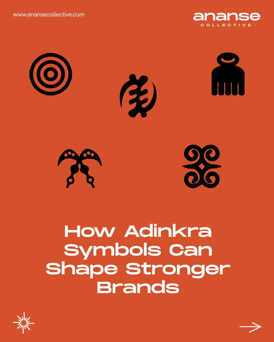 AnanseCollectiv's tweet photo. Adinkra symbols carry centuries of wisdom, values, and identity.
When woven into branding, they don’t just decorate — they communicate.
Swipe through to see how these ancient marks can anchor modern brands in purpose.
#AdinkraInDesign #CulturalBranding #anansecollective https://t.co/3k86d3l2Sb