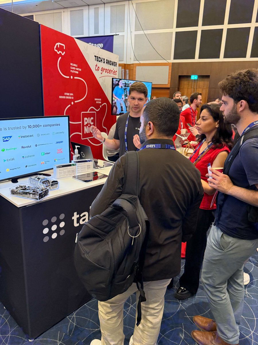 Tailscale's tweet photo. We are wrapping up day 1 of LeadDev London #LDX3 at the Intercontinental O2!
If you've not come to see us yet - we are still here for another day tomorrow with some great swag and even greater conversation!
Come find us in the Solutions Zone! https://t.co/zAWhGT550u