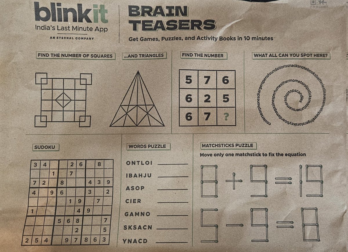 I like how everyone is battling brain rot with their products these days.
Awesome packaging <a href="/letsblinkit/">Blinkit</a> 
@matiks_play looks like you've started a trend! Way to go!