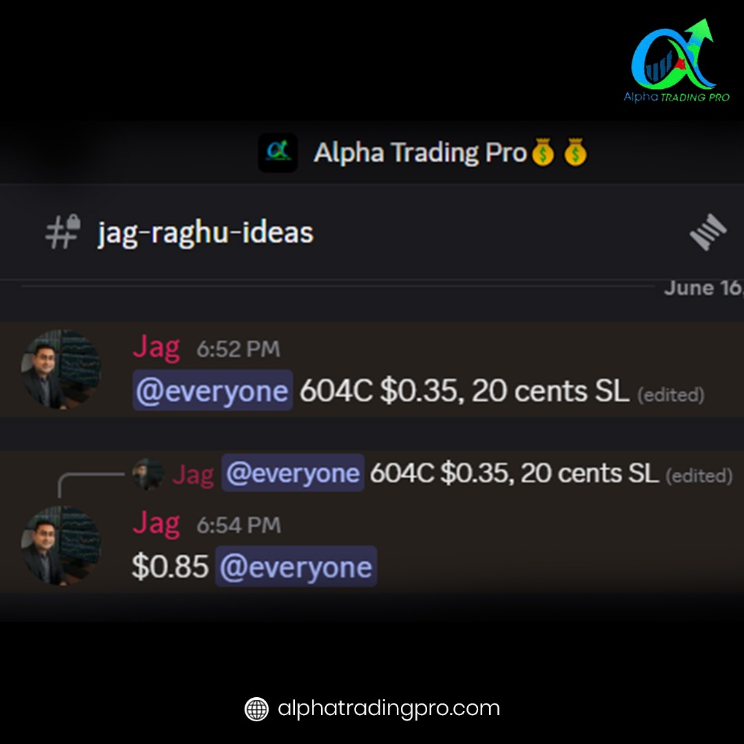 alphatradingpro's tweet photo. @dixit1978 turned $0.35 into $1.28 on a $SPY call—over 265% gains—all live in our Discord. If you want these plays in real time, clear stops, and expert scale‑out guidance, join us on voice all day.
👉 https://t.co/4J761SOvjN
#spyoptions #calloptions #livetrading #discordtrading #tradingcommunity #alphatradingpro #optionsstrategy #daytrading #tradealerts #stockmarket #realprofits #precisiontrading