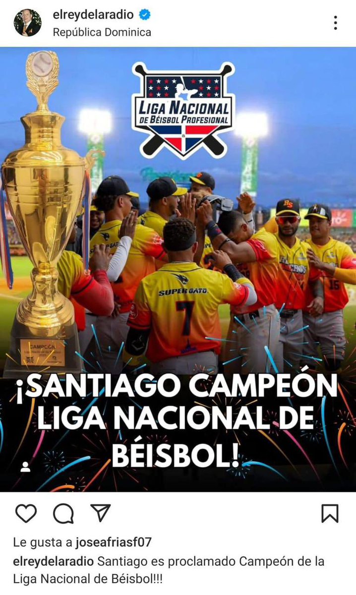 Rieleros de Santiago se coronan Campeones de la Liga Nacional de Béisbol Profesional LNBP.  Felicidades para Ruperto Ruck  y su equipo de trabajo.

<a href="/ARenLosDeportes/">Alberto Rodríguez Mella</a>