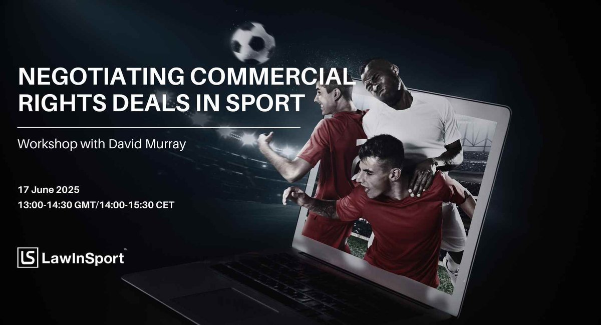 🚨 1 day to go! 🚨 

Join us tomorrow for our masterclass on 'Negotiating Commercial Rights Deals In Sport': bit.ly/3Xikjwa 

Speaker:

David Murray, Sport Rights and Negotiation Consultant, Former Head Sports Rights at the BBC