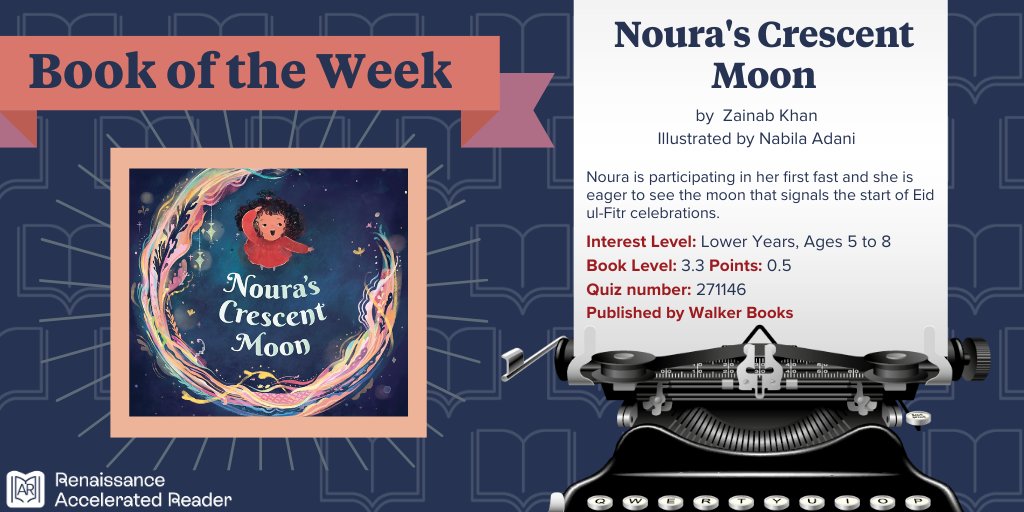 Accelerated Reader UK & Ireland (@accreader) on Twitter photo Our #BookOfTheWeek, Noura’s Crescent Moon by <a href="/zainabzk/">Zainab Khan :NOURA'S CRESCENT MOON</a> is a perfect choice after last week’s Eid celebrations! 🌙
Follow Noura’s search for the silvery crescent moon in a joyful family-centred story about Ramadan and the excitement of Eid ul-Fitr! ✨
With the glossary of terms Our #BookOfTheWeek, Noura’s Crescent Moon by <a href="/zainabzk/">Zainab Khan :NOURA'S CRESCENT MOON</a> is a perfect choice after last week’s Eid celebrations! 🌙
Follow Noura’s search for the silvery crescent moon in a joyful family-centred story about Ramadan and the excitement of Eid ul-Fitr! ✨
With the glossary of terms