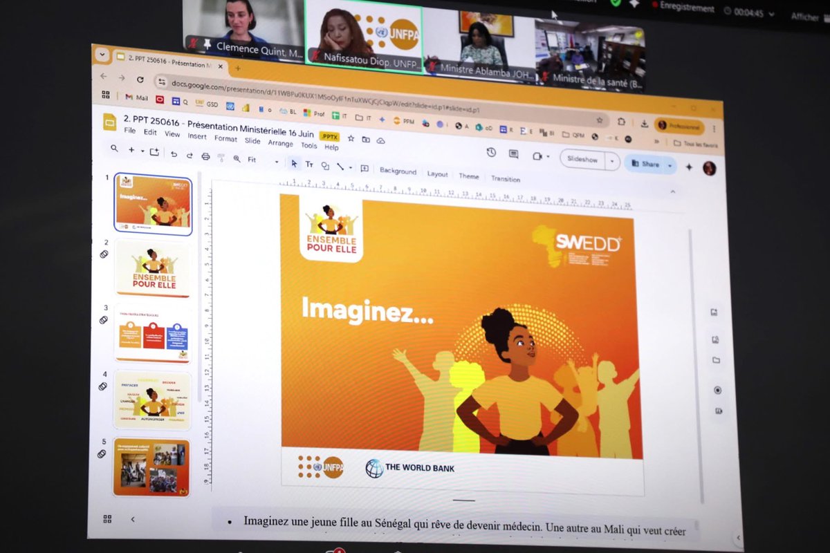 Sous le leadership du Ministre de tutelle, nous avons pris part ce 16 juin 2025 au lancement virtuel de la Stratégie Régionale de Communication du SWEDD+ et de sa campagne régionale  « Ensemble pour Elles » , à l’occasion de la Journée de l’Enfant Africain.
#EnsemblePourELLES