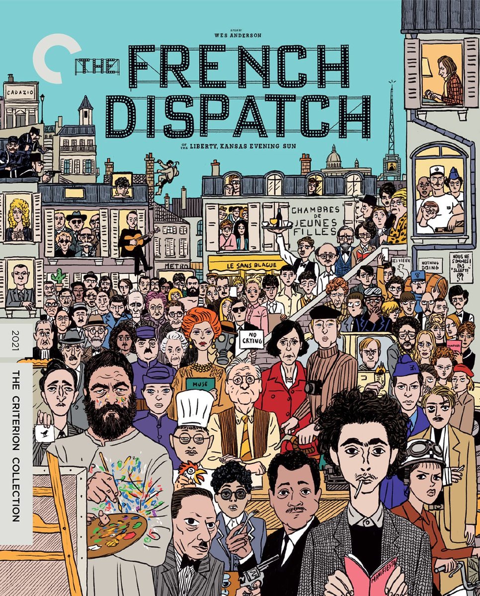 Our new 4K edition of THE FRENCH DISPATCH OF THE LIBERTY, KANSAS EVENING SUN (2021) enters the Criterion Collection in September! criterion.com/films/34339-th…

A salute to writers and expatriates, Wes Anderson’s tenth feature takes the form of the final edition of The French Dispatch,