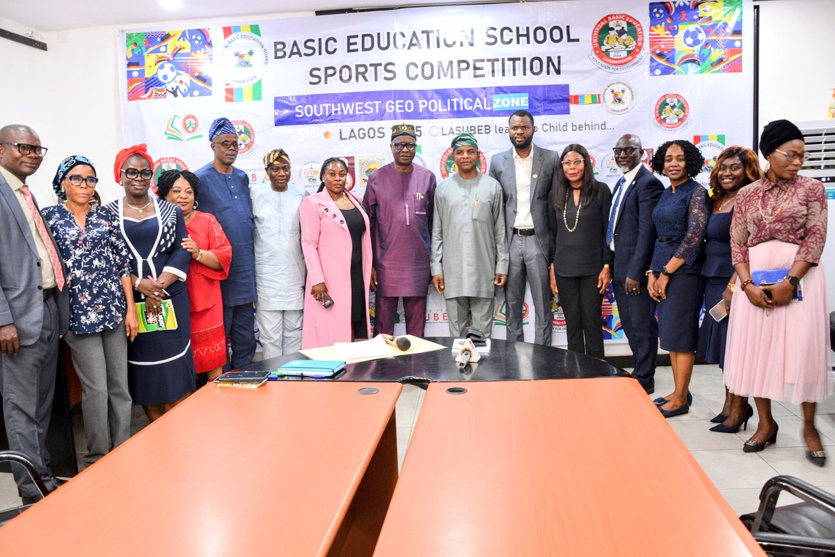 Lagos State Universal Basic Education Board (LASUBEB), has officially flagged off the 2025 edition of the South-West Basic Education Schools Sports (BESS) Competition.The announcement was made at a press conference held today at the LASUBEB Boardroom,Maryland .