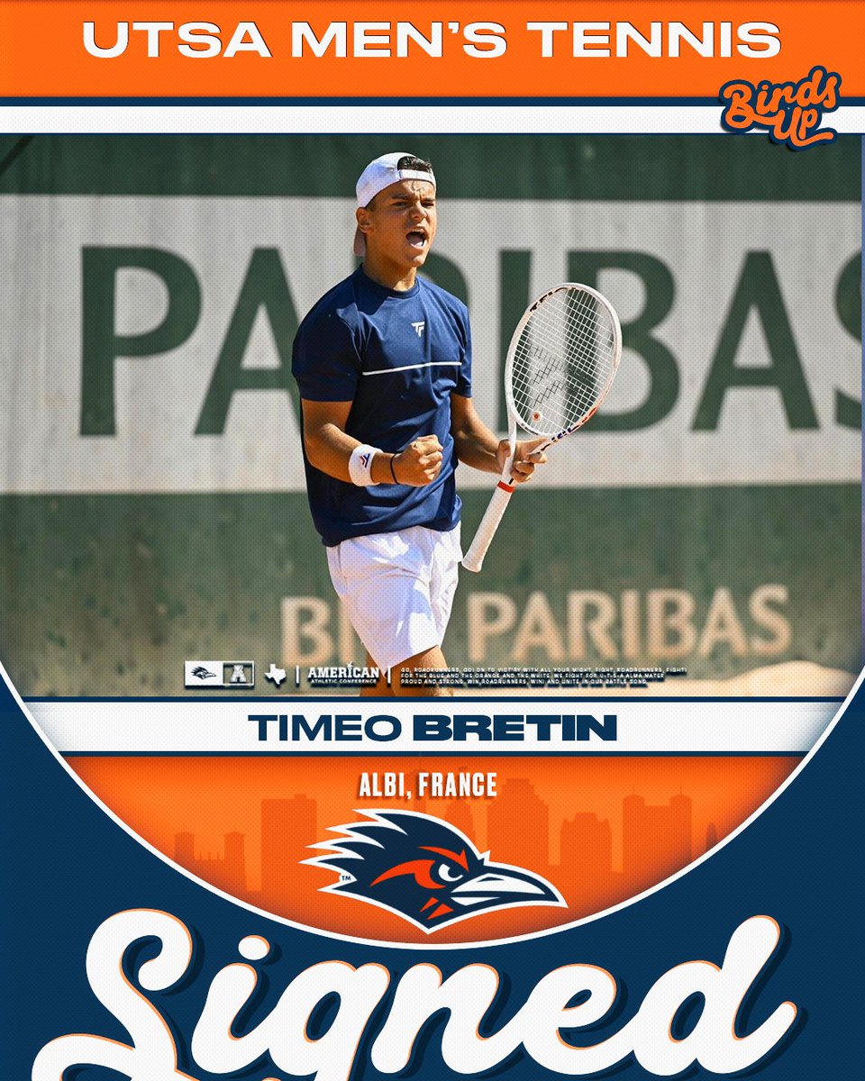 UTSAMT's tweet image. Welcoming a new Roadrunner to the squad for 2025-26 as @AlexGozun announces the signing of Timeo Bretin for next season!
#BirdsUp🤙 | #LetsGo210