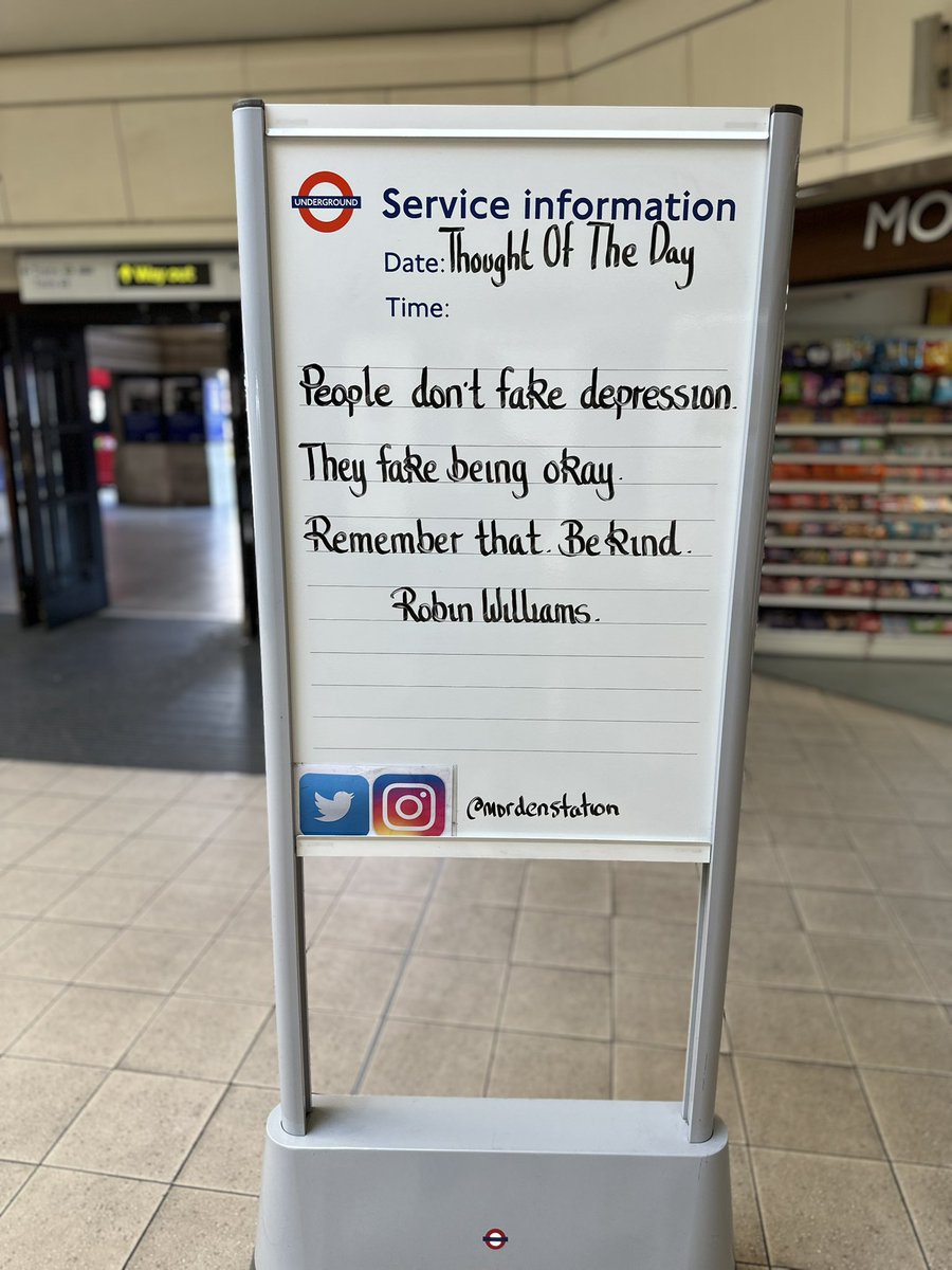 Monday 16th June 2025 Thought Of The Evening From Morden Underground Station
