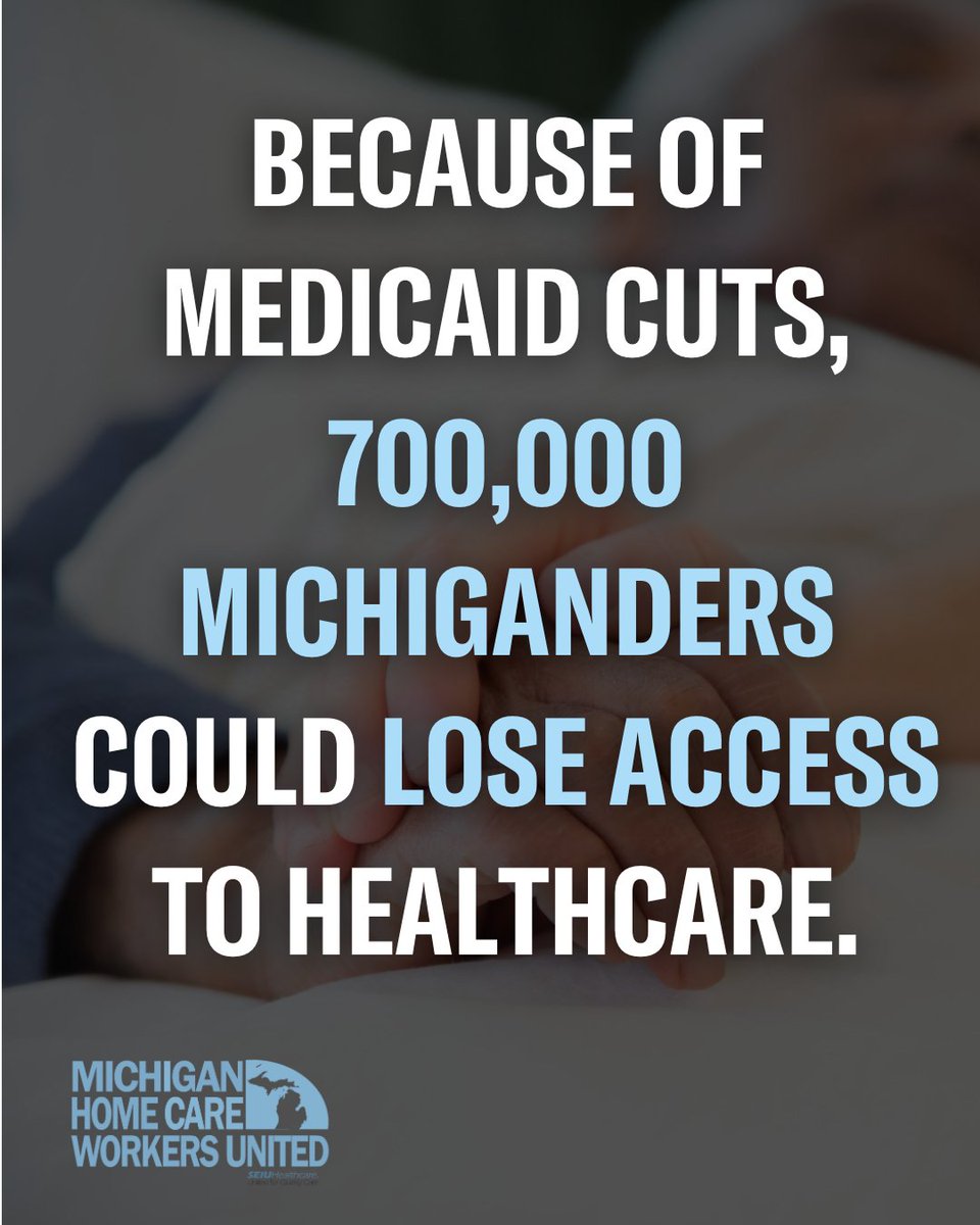 MIHCWUnited's tweet image. So many home care workers and the people we care for rely on Medicaid. Gutting it to fund tax cuts for billionaires is just cruel. #HandsOffMedicaid