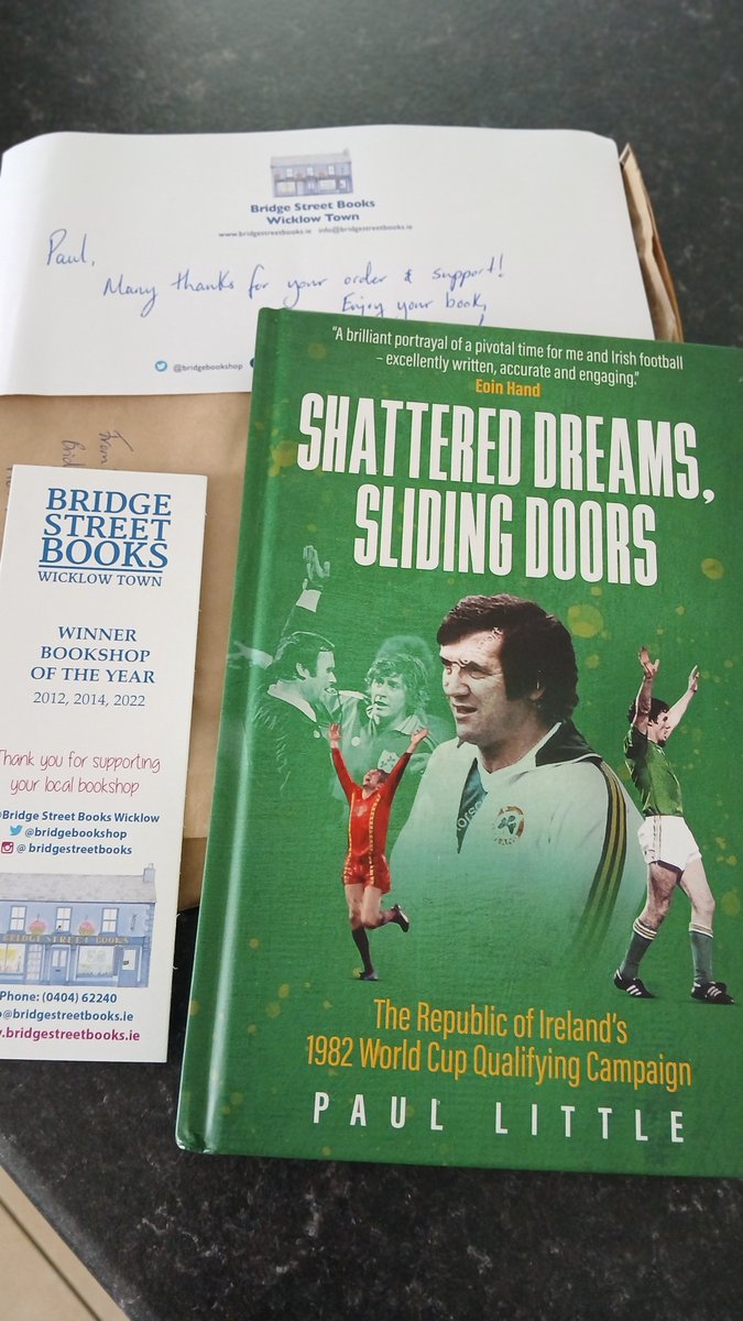 Arrived today, with a lovely note from 
<a href="/bridgebookshop/">Bridge Street Books</a>
 Looking forward to reading it.
<a href="/little_football/">Paul Little</a>