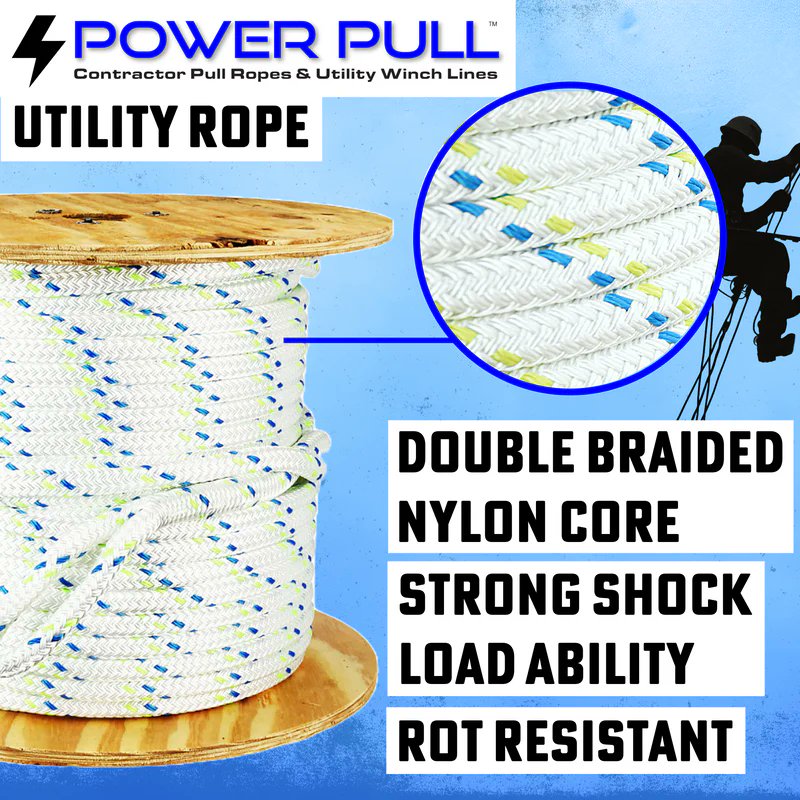 ERiggingcom's tweet image. Power Pull Double Braid Rope = 🌀 low stretch, 💪 max strength, 🔧 pro-grade performance.

Built for linemen, tree crews, &amp;amp; utility pullers who can’t afford slippage.

🔗 bit.ly/43KPfYu?utm_so… 

#RiggingTools #UtilityWork #DoubleBraid #PowerPull #TreeService #ERigging