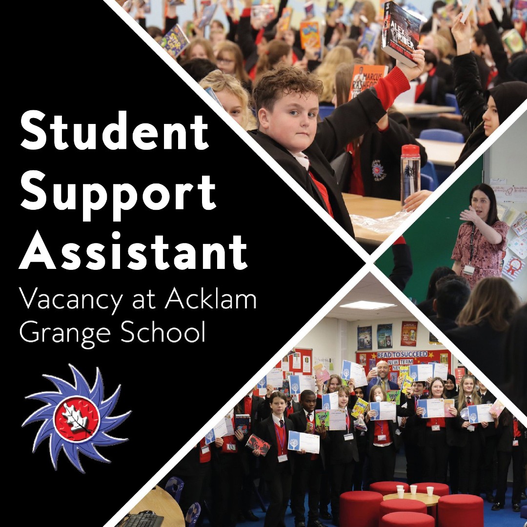 ✨ Student Support Assistant vacancy ✨

Acklam Grange are looking for a hardworking individual to join our team of SSAs and build relationships with young people and provide support for their learning.

For more information, please visit
👇 acklamgrange.org.uk/student-suppor…