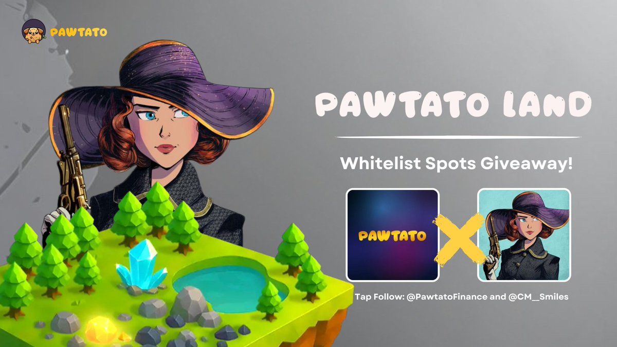 cM Smiles (@cm__smiles) on Twitter photo I have partnered with <a href="/PawtatoFinance/">Pawtato Finance | Sui</a> to give 20 WL spots out for their upcoming mint.
Pawtato Land is the first NFT on <a href="/SuiNetwork/">Sui</a>
To enter;
Follow <a href="/PawtatoFinance/">Pawtato Finance | Sui</a>
Follow <a href="/CM__Smiles/">cM Smiles</a>
Like & RT
Tag 3 frens to join this opportunity.
Will pick winners in 24hrs.
Goodluck. I have partnered with <a href="/PawtatoFinance/">Pawtato Finance | Sui</a> to give 20 WL spots out for their upcoming mint.
Pawtato Land is the first NFT on <a href="/SuiNetwork/">Sui</a>
To enter;
Follow <a href="/PawtatoFinance/">Pawtato Finance | Sui</a>
Follow <a href="/CM__Smiles/">cM Smiles</a>
Like & RT
Tag 3 frens to join this opportunity.
Will pick winners in 24hrs.
Goodluck.