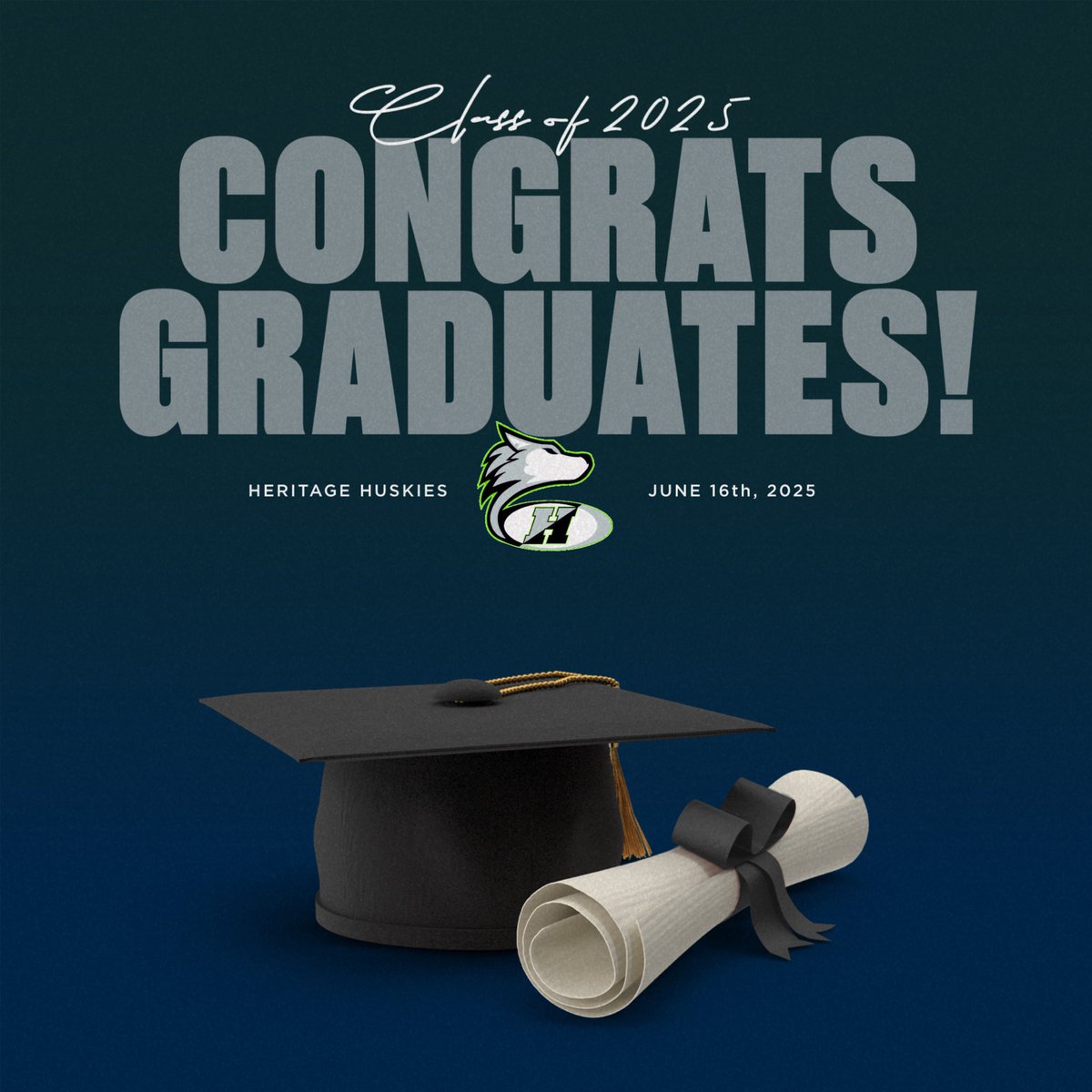 Heritage HS Sports (@husky_sports) on Twitter photo Congratulations to the Class of 2025 🎓
We are immensely proud of each of our student-athletes for their hard work and dedication to officially graduating from <a href="/HHS_Huskies/">Heritage High School</a>! Congratulations to the Class of 2025 🎓
We are immensely proud of each of our student-athletes for their hard work and dedication to officially graduating from <a href="/HHS_Huskies/">Heritage High School</a>!