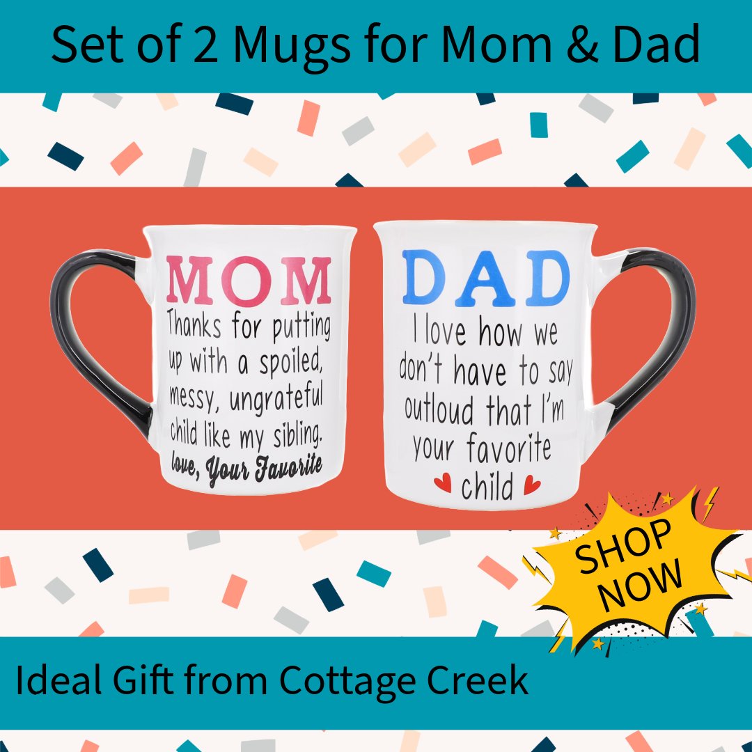 luvcottagecreek's tweet image. Celebrate the love that started it all 💕☕ Perfect for cozy mornings and coffee dates at home — our Mom &amp;amp; Dad Mug Set is the sweetest gift for any proud parents. Surprise them with a daily reminder of their love! 💑 #ParentGoals #MugSet