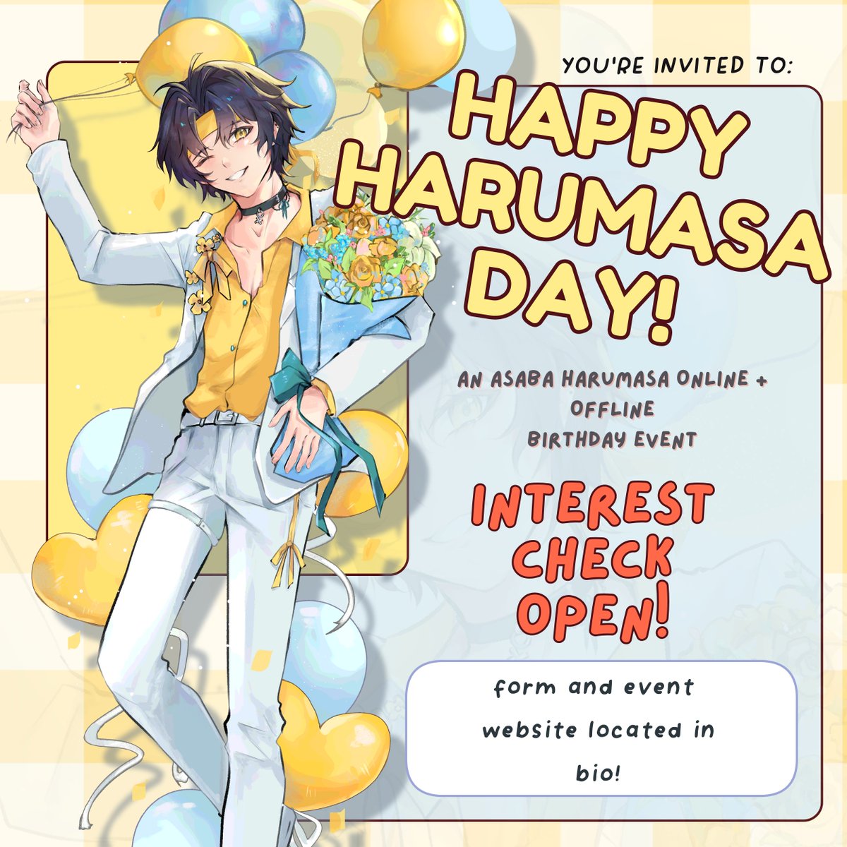 🥳 Harumasa Birthday Cupsleeve - interest check open! 
form + early info in 🧵

#ZenlessZoneZero #Harumasa