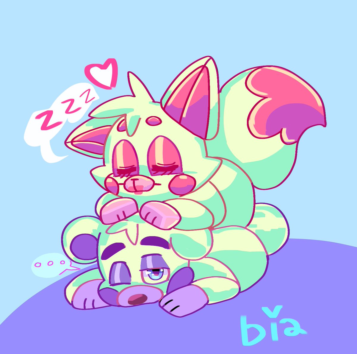 elcoyot69913822's tweet image. Vixxi y frennie 💖 

#frexy #funtimefrexy #puppets #au #oc