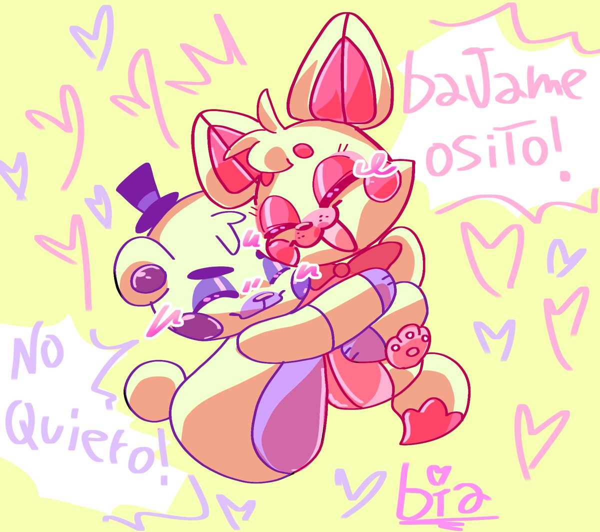 elcoyot69913822's tweet image. Vixxi y frennie 💖 

#frexy #funtimefrexy #puppets #au #oc