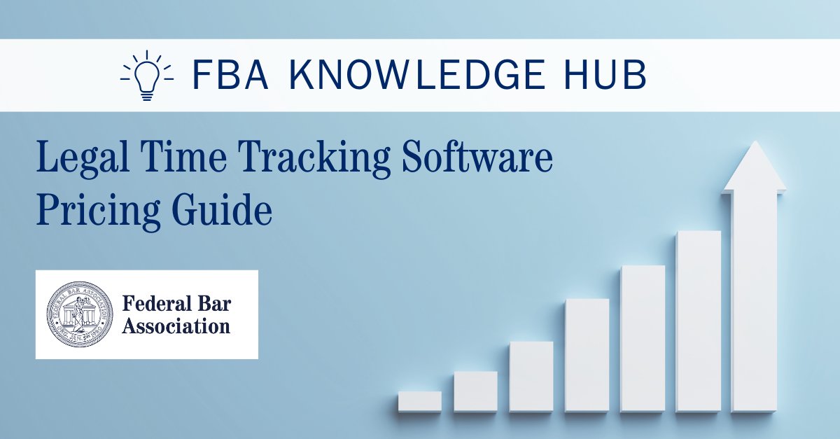 From the FBA knowledge hub: Time tracking is critical for law firms—but picking the right platform isn’t just about features. It’s about finding a solution that fits your workflow and your budget.
Learn more: hub.fedbar.org/resource/gartn…