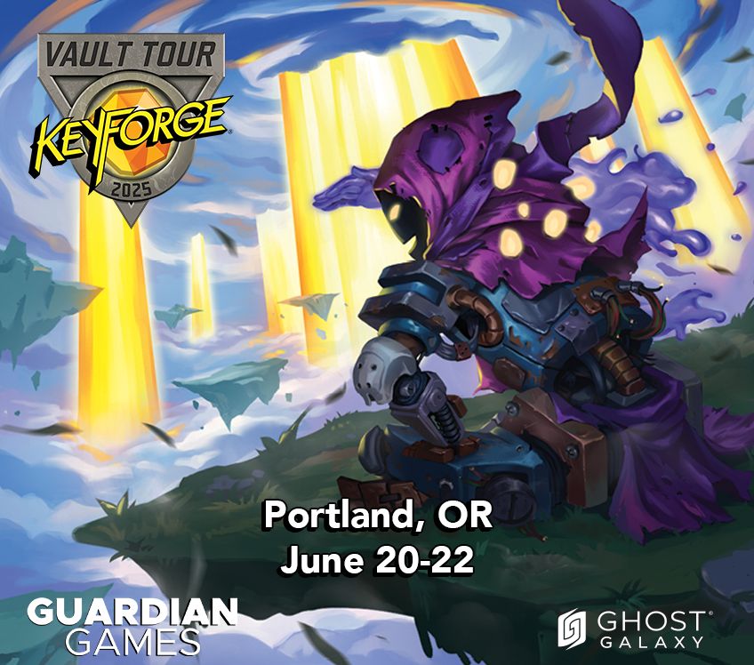 The road to the KeyForge World Championships runs through Portland! More decks will ascend, and new Archons will earn their place among the elite. See who conquers the Vault Tour! #KeyForgeVaultTour

Secure your spot: bit.ly/KF-VT25