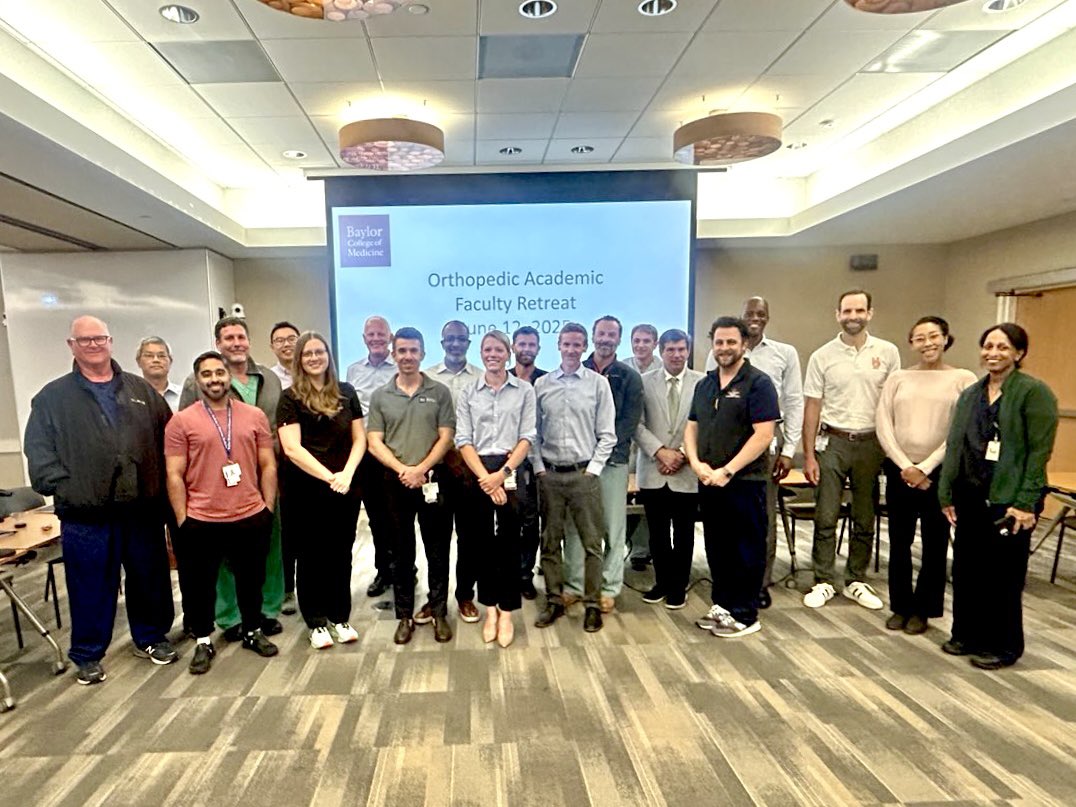 BCMOrtho's tweet image. The BCM Orthopedic Faculty Education Retreat last week brought together educators from Baylor College of Medicine, Texas Children’s Hospital, the VA, and Ben Taub for an evening of reflection and discussion on the evolving role of faculty as teachers.