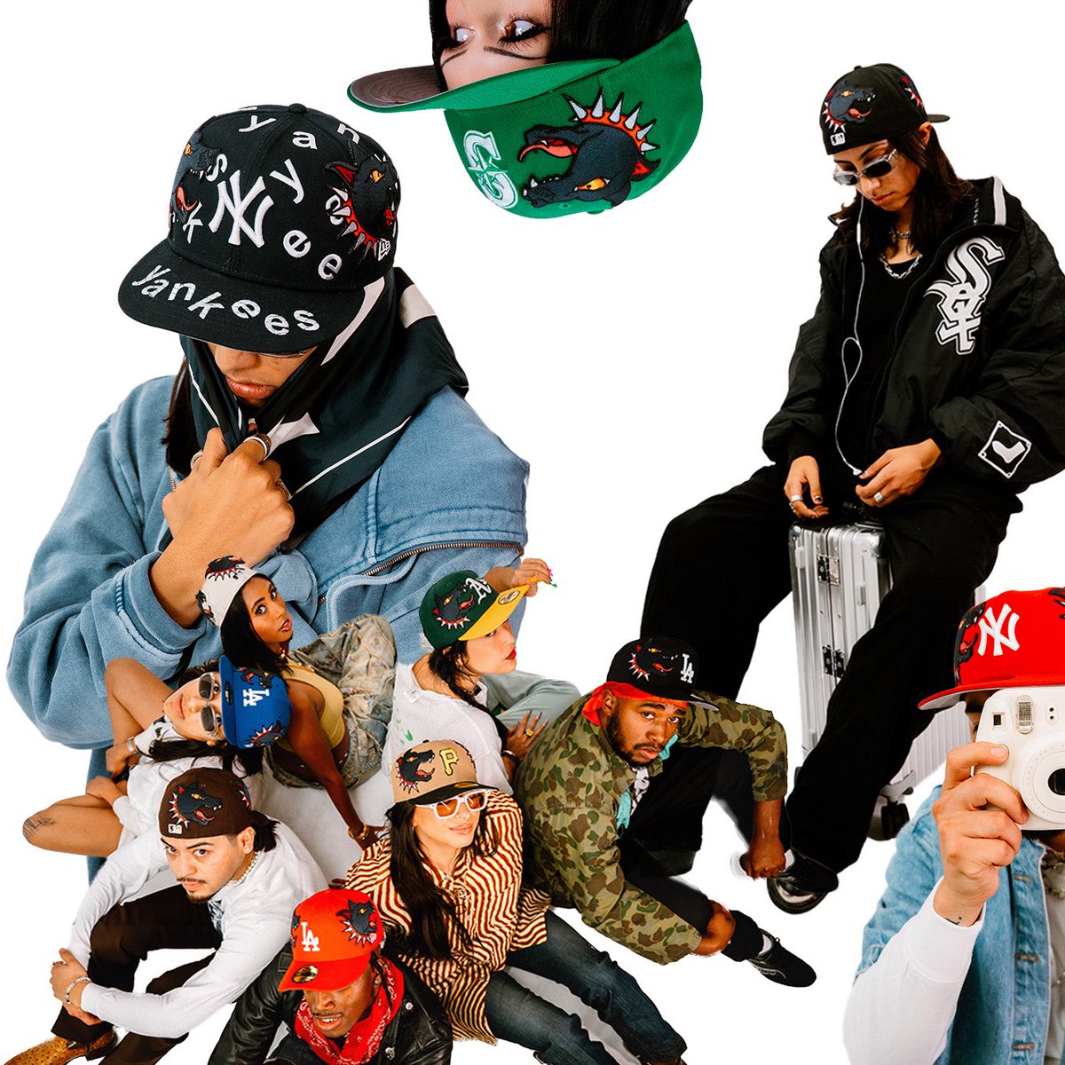 nevercoldBUTICY's tweet photo. Three Headed Fitted’s will be on the website June 23 !!! https://t.co/Zm9fTzZPFv