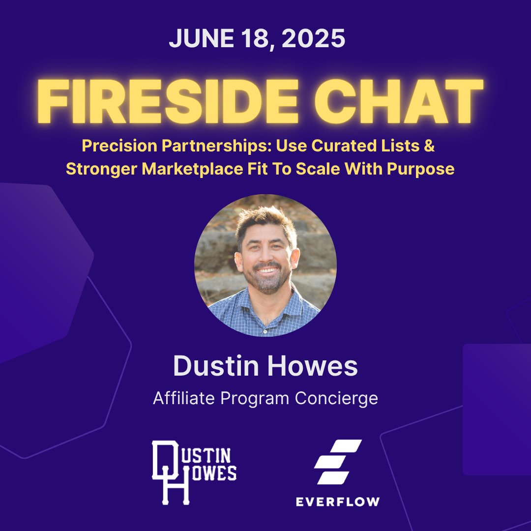 🔥 New Fireside Chat this Wednesday! 

Don't miss it. Save your seat today. 👇
everflow.io/chats/precisio…

#AffiliateMarketing #InfluencerMarketing #MarketingStrategy