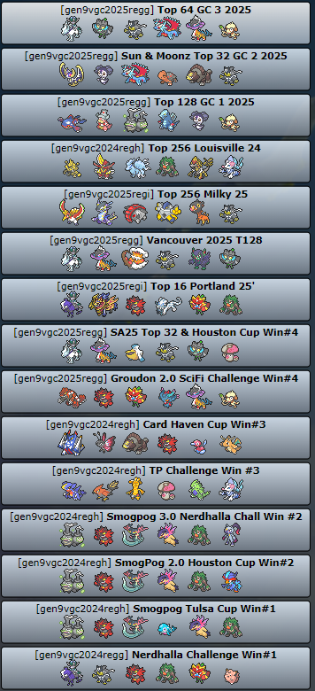 Reflecting on this season and I am super proud of the work put in despite not reaching all my goals. All the old and new friends that made this season worth it and possible I could not thank y'all enough. Here were the teams I used to qualify for Worlds. See y'all in Anaheim!