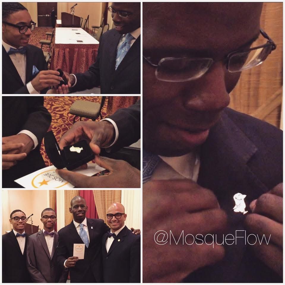 MosqueFlow's tweet image. On this day, 10 years ago… we salute @BrotherQiyam with the first official #FarrakhanTwitterArmy pin! Engineered by @MosqueFlow™️