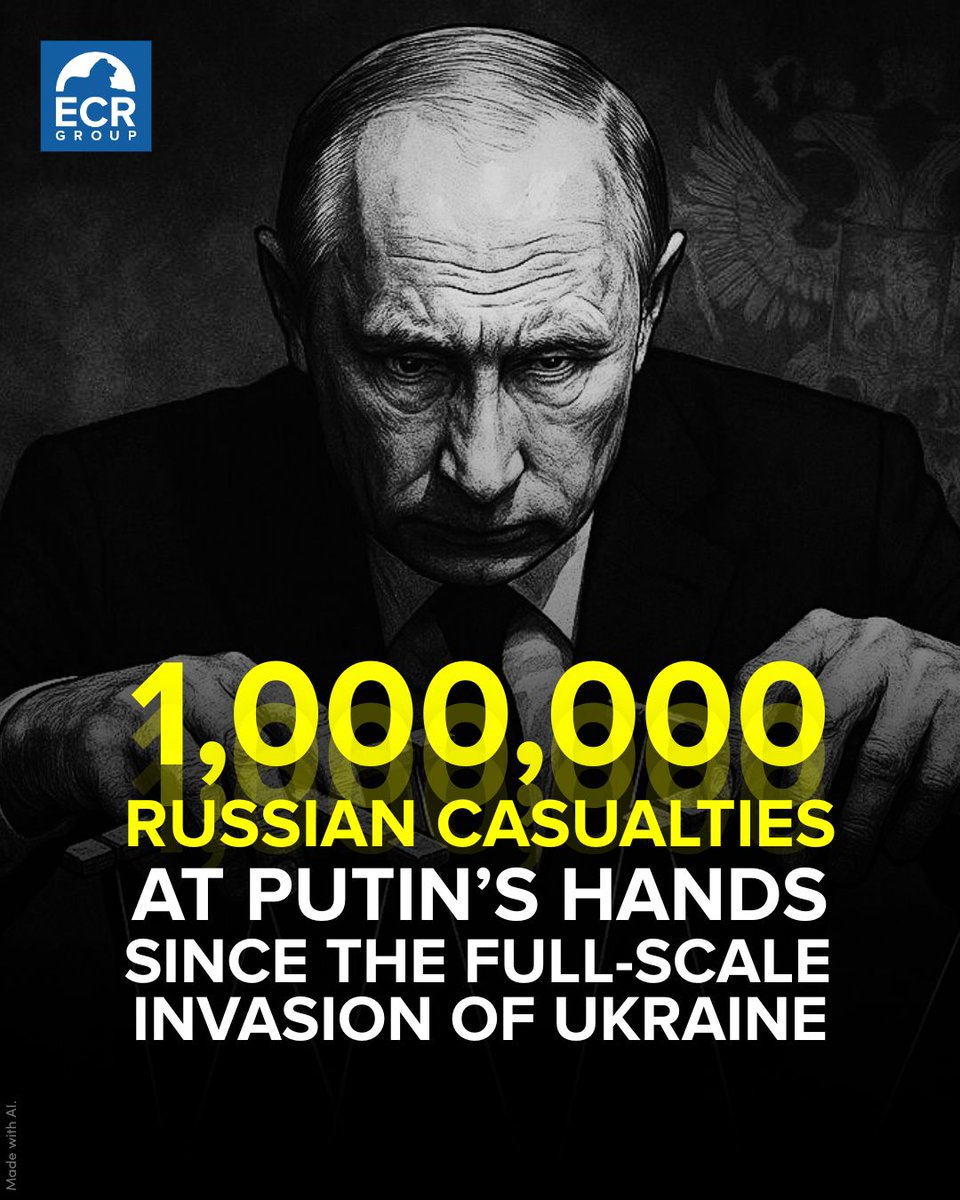 ⬛️ The human loss of Russia's full-scale invasion of Ukraine is profound, with 400,000 Ukrainian casualties and counting.

But in addition are 1,000,000 Russian casualties.

Putin isn’t only killing Ukrainians—he's killing his own people.

This is the barbarism that Ukraine is