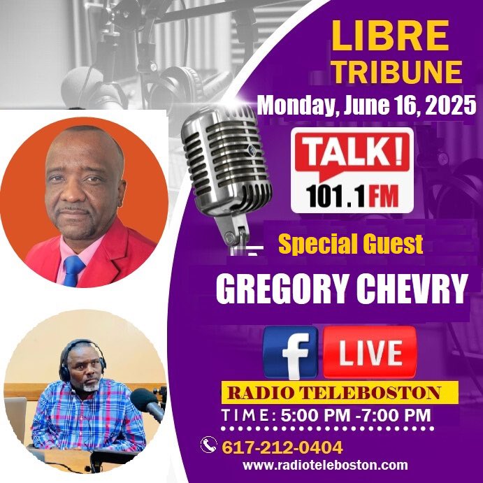 gregchevry1's tweet photo. 📢 Ce soir, je suis invité à intervenir sur la situation critique de toute la région du Grand Nord dans l’émission Libre Tribune sur Radio TéléBoston. 🕗 Ne manquez pas ce rendez-vous! Il est temps de mettre la vérité sur la table pour l’avenir de notre pays. 🇭🇹 https://t.co/EMEZTv0f1j