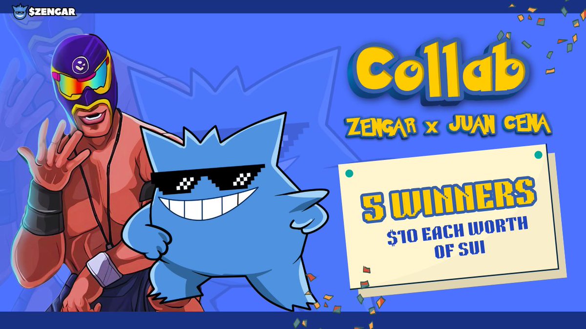 🎉 $50 GIVEAWAY 🎉

Partnered with <a href="/zengarsui/">$ZENGAR</a> $ZENGAR to give 5 winners $10 each!

🎯 How to enter:

1️⃣ Follow:
@JuanCenaCrypto
<a href="/zengarsui/">$ZENGAR</a>

2️⃣ Join Telegrams:
🔹 t.me/SUImemecoins
🔹 t.me/zengarsui

3️⃣ Tag 3 friends

4️⃣ Like, RT &amp; drop your SUI wallet

⏰ Ends in