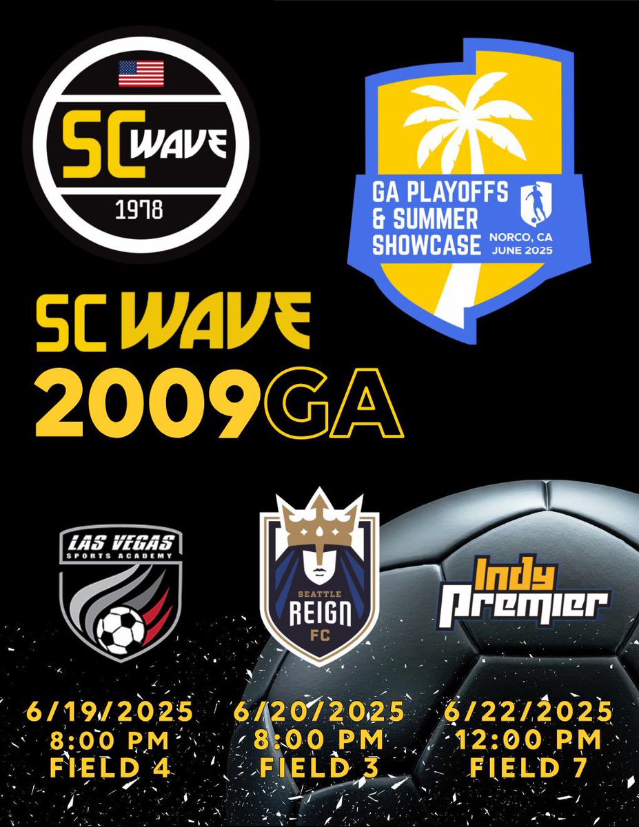 Elliott (Elly) Dawson (@ellydawson20) on Twitter photo So excited to head to California and compete with my <a href="/2009WaveGA/">SC Wave 2009 Girls Academy</a> team at GA Playoffs! Please take a look at our schedule and check us out!
<a href="/sikingerpa08/">Paul Sikinger</a> <a href="/willieb32_/">Willie B</a> <a href="/ImCollegeSoccer/">College Soccer Truth ™</a> <a href="/ImYouthSoccer/">ECNL/GA/Recruiting/College Soccer</a> <a href="/GAcademyLeague/">Girls Academy</a> So excited to head to California and compete with my <a href="/2009WaveGA/">SC Wave 2009 Girls Academy</a> team at GA Playoffs! Please take a look at our schedule and check us out!
<a href="/sikingerpa08/">Paul Sikinger</a> <a href="/willieb32_/">Willie B</a> <a href="/ImCollegeSoccer/">College Soccer Truth ™</a> <a href="/ImYouthSoccer/">ECNL/GA/Recruiting/College Soccer</a> <a href="/GAcademyLeague/">Girls Academy</a>