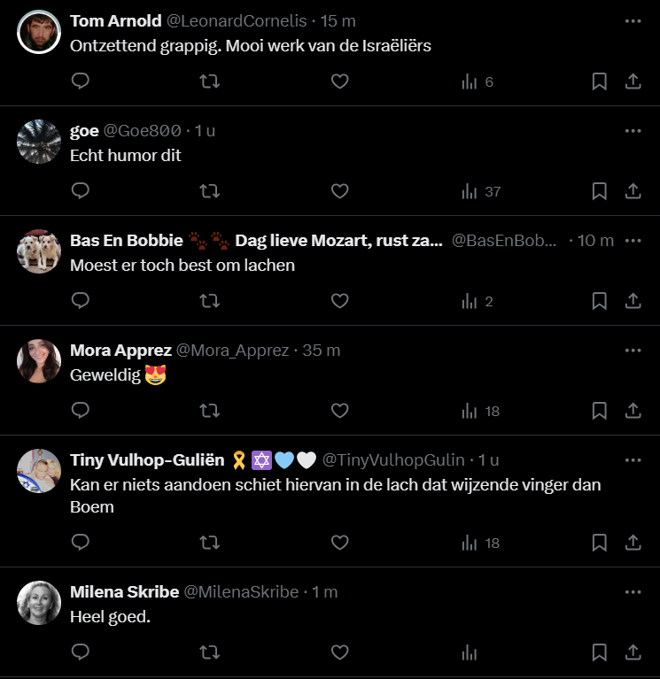 Reacties op een tweet van Joop Soesan over het bombarderen van een Iraanse TV studio.