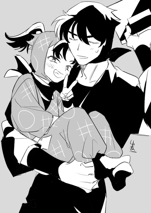 唐突に土きり過去絵再掲しちゃお🎶と思ったらほぼ全部抱っこしててお前… 