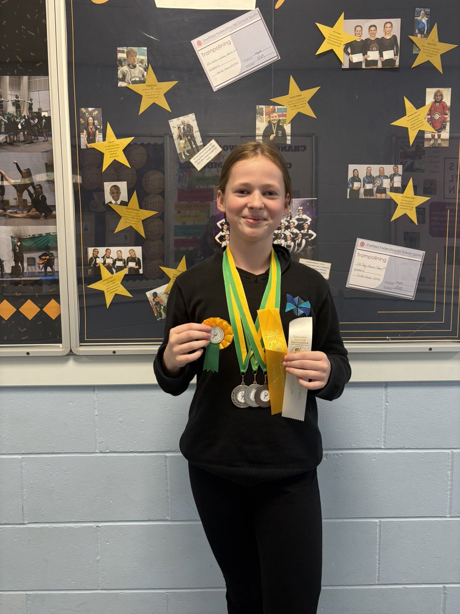 A huge well done to this Year 7 pupil who had some outstanding results at the Yorkshire Gymnastics competition! #thisgirlcan