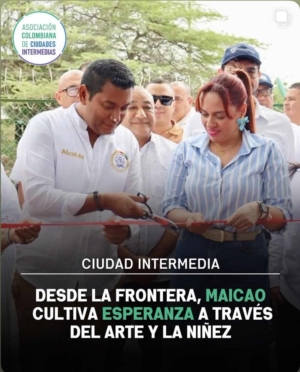 Asointermedias (@asointermedias) on Twitter photo ✨Desde @Asointermedias destacamos el valor de lo que hoy se vive en <a href="/alcaldiamaicao/">Alcaldía de maicao</a>, #CiudadIntermedia de frontera que le apuesta a la cultura como camino de esperanza. 🌱
🤝 Gracias al compromiso de la <a href="/CancilleriaCol/">Cancillería Colombia</a> y del alcalde <a href="/MiguelAragonG/">Miguel Felipe Aragon</a> se reabren el Centro Cultural ✨Desde @Asointermedias destacamos el valor de lo que hoy se vive en <a href="/alcaldiamaicao/">Alcaldía de maicao</a>, #CiudadIntermedia de frontera que le apuesta a la cultura como camino de esperanza. 🌱
🤝 Gracias al compromiso de la <a href="/CancilleriaCol/">Cancillería Colombia</a> y del alcalde <a href="/MiguelAragonG/">Miguel Felipe Aragon</a> se reabren el Centro Cultural