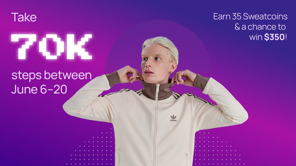 Sweatcoin's tweet photo. #Adicolor is all about self-expression — bold colors, retro energy, and turning everyday moments into something iconic.
From June 6–20, hit 70,000 steps in 14 days and you could win $350 in adidas gear.
That’s right — your walk could literally upgrade your wardrobe. https://t.co/ZGO7GjyMEV