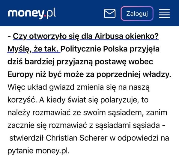 Nie ukrywają, że kupno Airbusów to sprawa polityczna.