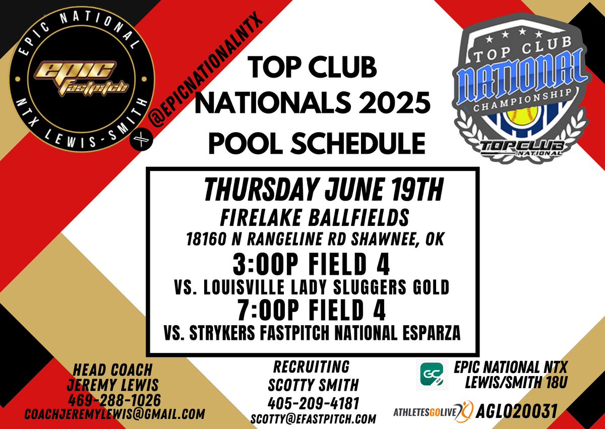 Epic National NTX 18U Smith-Lewis (@epicnationalntx) on Twitter photo Home from a solid tournament in Kansas City and now headed for more action this week in Oklahoma for Top Club Nationals! Come watch these ballers compete! Let’s go ladies, we still got work to do! 💪#DES <a href="/EpicFastpitchO/">EpicFastpitch.org</a> <a href="/los_stuff/">Carlos Arias</a> <a href="/ExtraInningSB/">EXTRA INNING SOFTBALL</a> <a href="/SunilSportsNews/">Sports News By Sunil Sunder Raj</a> Home from a solid tournament in Kansas City and now headed for more action this week in Oklahoma for Top Club Nationals! Come watch these ballers compete! Let’s go ladies, we still got work to do! 💪#DES <a href="/EpicFastpitchO/">EpicFastpitch.org</a> <a href="/los_stuff/">Carlos Arias</a> <a href="/ExtraInningSB/">EXTRA INNING SOFTBALL</a> <a href="/SunilSportsNews/">Sports News By Sunil Sunder Raj</a>
