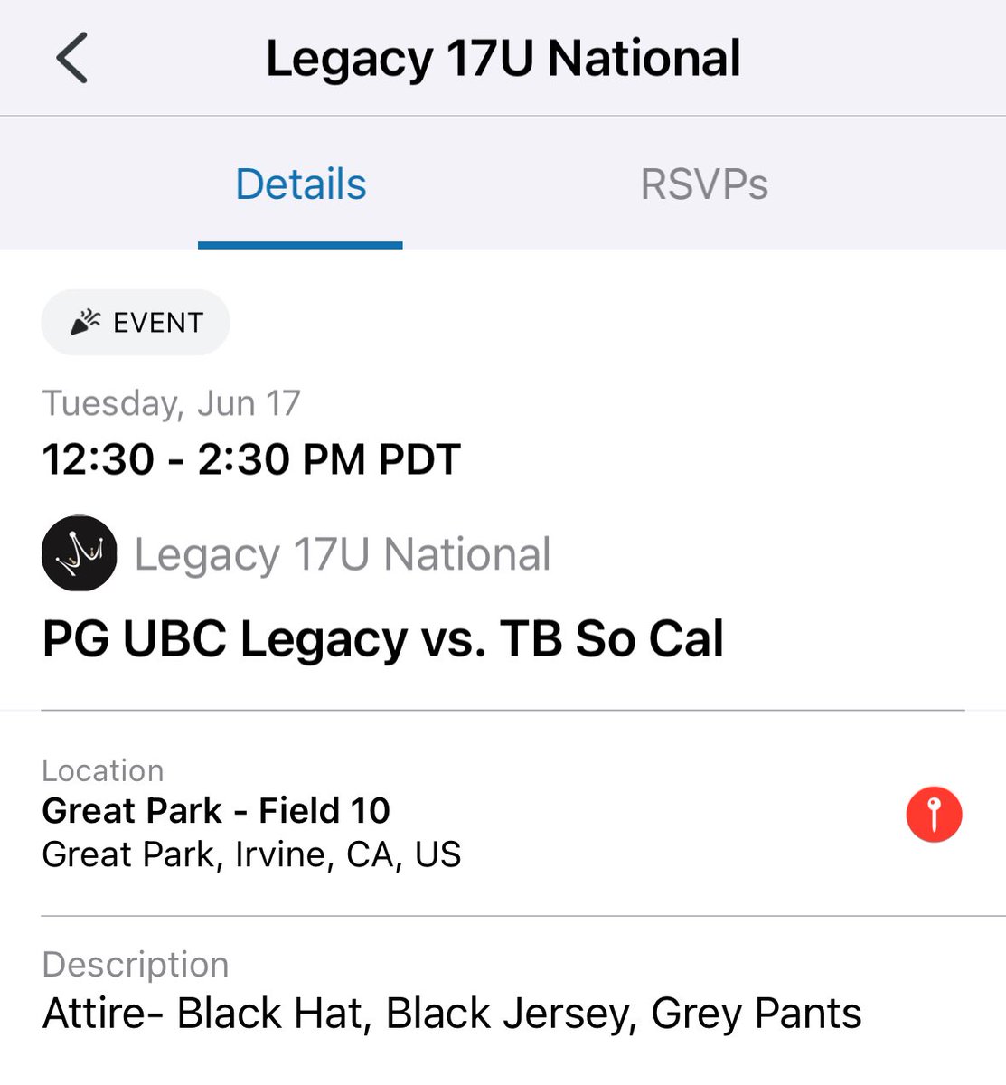 I will be pitching on Tuesday in the pG UBC against Tb SoCal at 12:30