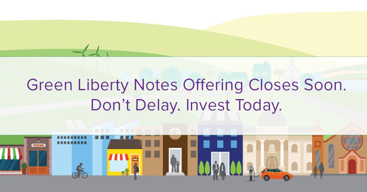 The 13th issuance of Green Liberty Notes is closing this week. Learn how you can invest to support small business energy efficiency in #Connecticut and earn a great return at greenlibertynotes.com.