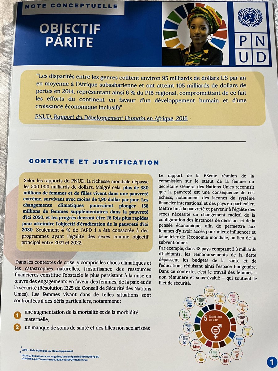 Très honorée de faire partie des invitées de Mme Barry, Rep. Rés. du PNUD, pour réfléchir ensemble sur l’ « Objectif Parité «  ce 16 juin 2025