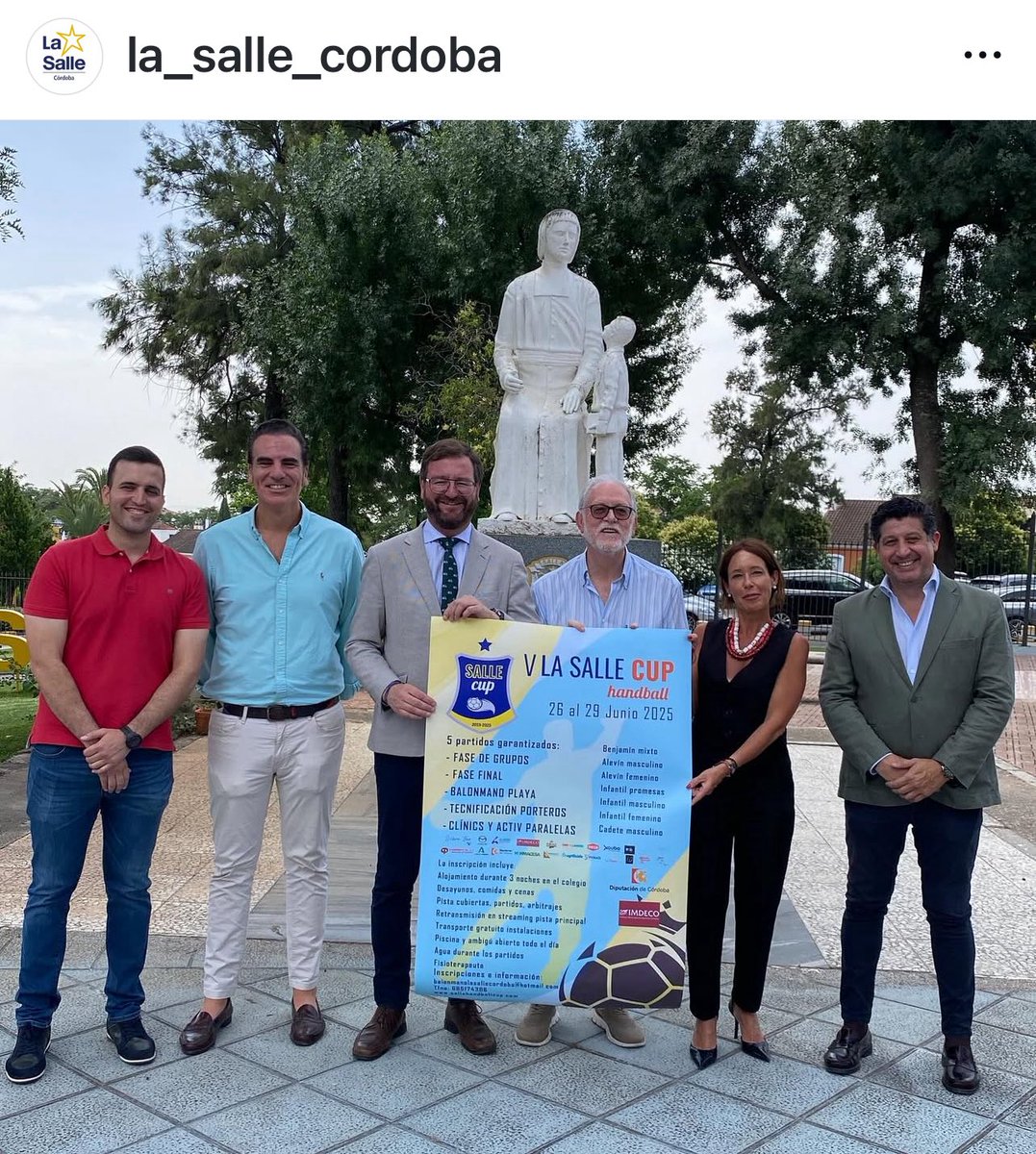 🚨🏐 ¡Gran noticia para el balonmano base! Del 26 al 29 de junio, la V edición del torneo andaluz. La Salle Cup reunirá a equipos de toda España para celebrar el cierre de la temporada 24/25. !!’ <a href="/LaSalleCordoba/">La Salle Córdoba</a>