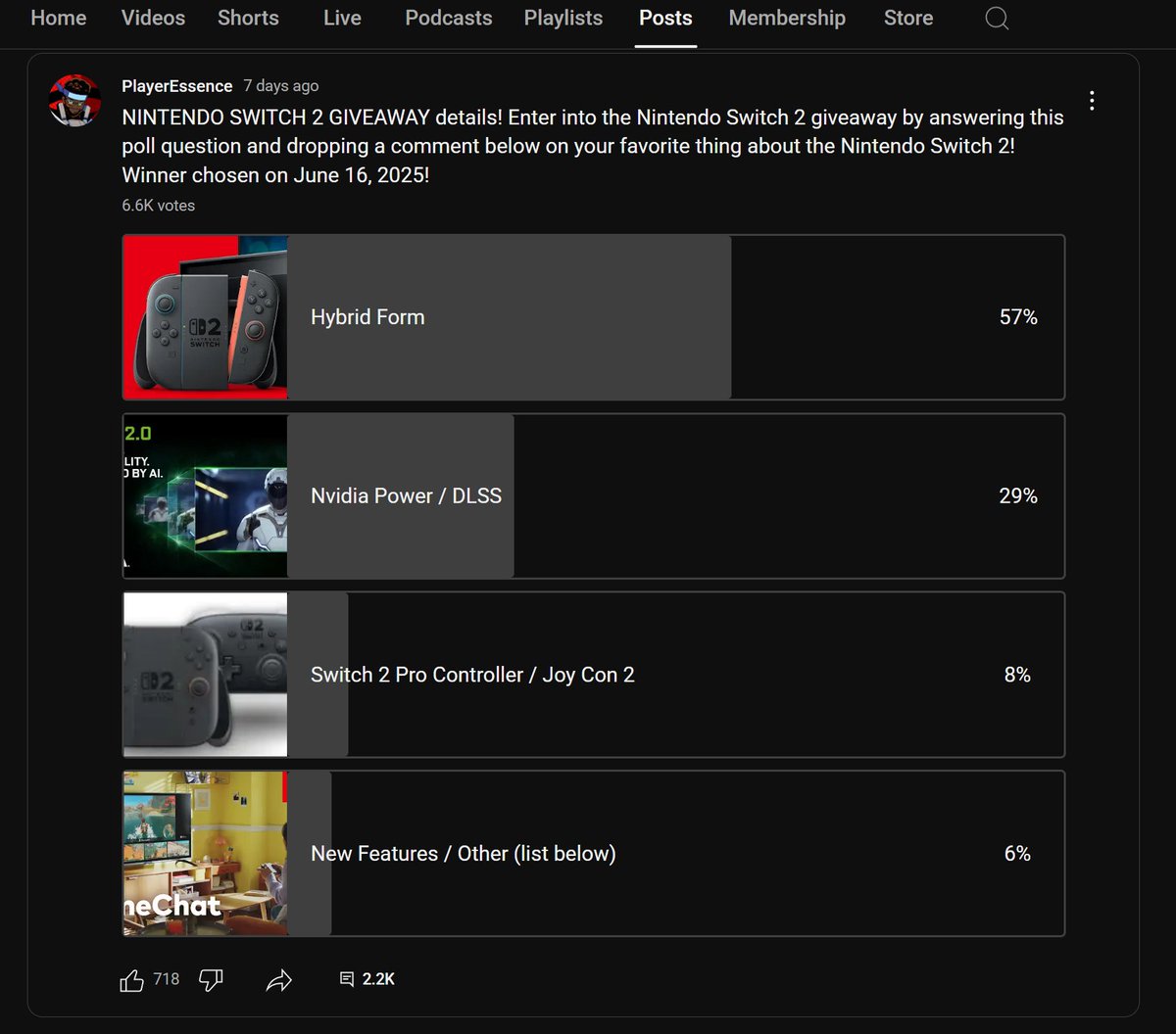 PlayerEssence's tweet image. Nintendo Switch 2 Giveaway 🎮🔥

HERE'S HOW TO ENTER ⬇️

1⃣ Follow PlayerEssence 

2⃣ Like &amp;amp; repost this tweet

3⃣ Subscibe to PlayerEssence on YouTube &amp;amp; drop 
a comment / vote on our latest community poll

Winner chosen on June 18th