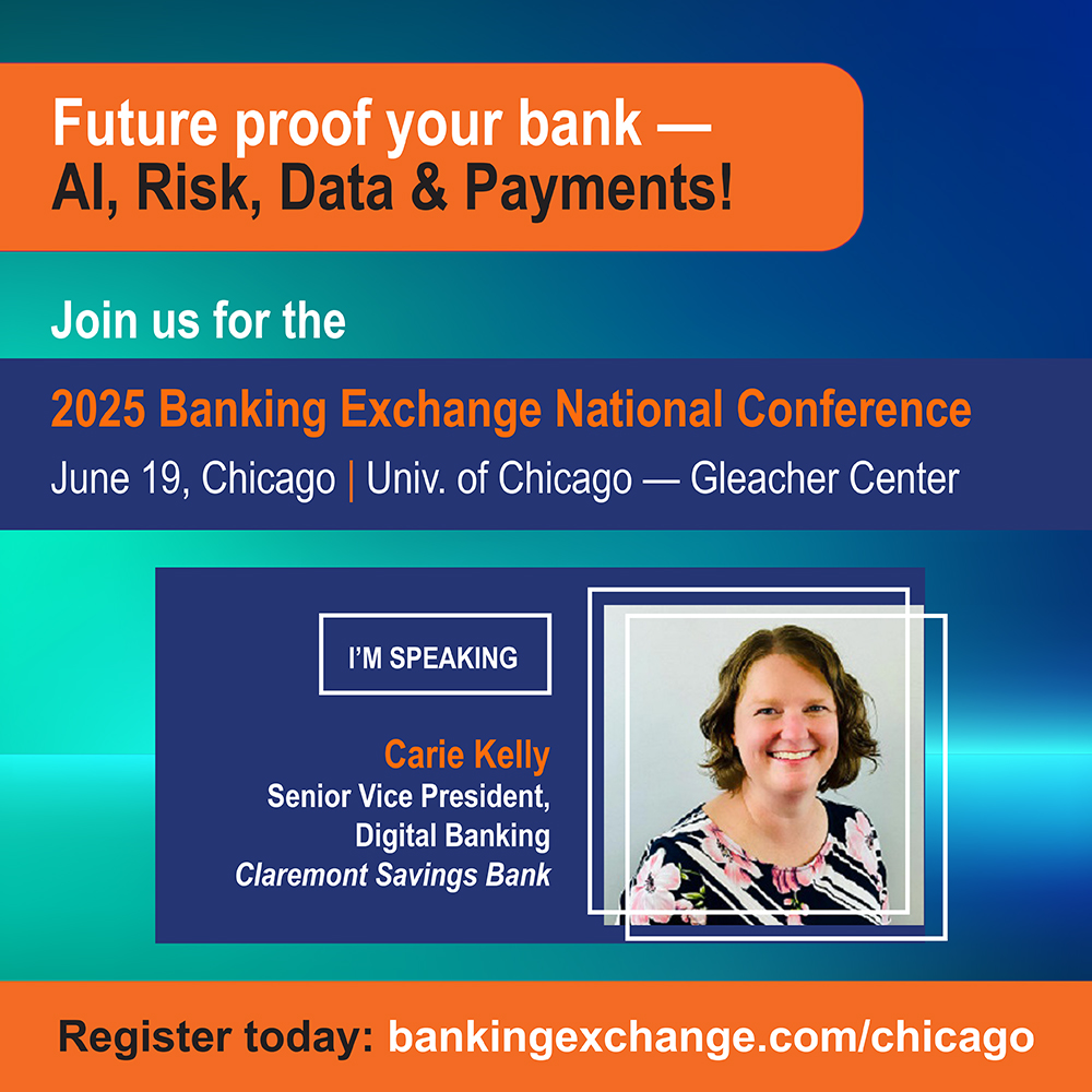 Carie Kelly to speak on June 19 about Managing Fintech Relationships at Banking Exchange National Conference in Chicago
bankingexchange.com/banking-exchan…